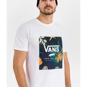 Vans Men's T-Shirt Men's Off the Wall White Short Sleeve Spell Out Logo Size M